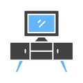 TV Stand Icon Image. Royalty Free Stock Photo