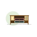 Tv stand retro vector design