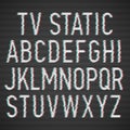 TV static effect font