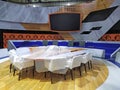 TV studio in TV center Ostankino, Moscow, Russia. Royalty Free Stock Photo