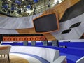 TV studio in TV center Ostankino, Moscow, Russia. Royalty Free Stock Photo