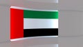 TV studio. Dubai flag studio. Dubai flag background. News studio. The perfect backdrop for any green screen.