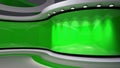 Tv studio. Green Studio. Green backdrop. News studio. Royalty Free Stock Photo