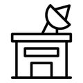 Tv studio icon outline vector. News media