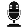 Tv studio microphone icon, simple style Royalty Free Stock Photo