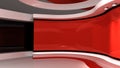 Tv studio. Red Studio. Red backdrop. News studio. News room. The perfect backdrop for any green screen or chroma key video or Royalty Free Stock Photo