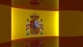 TV studio. Spain. Spanish flag studio. Spanish flag background. News studio. The perfect backdrop for any green screen or chroma