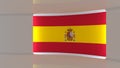 TV studio. Spain. Spanish flag studio. Spanish flag background. News studio. The perfect backdrop for any green screen or chroma