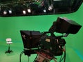 TV studio with specific devices - camcorder