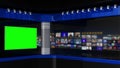 Tv Studio. Studio. News studio. Newsroom Background for News Broadcasts. Blurred of studio at TV station.