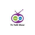 tv talk show logo icon vector illustration Royalty Free Stock Photo