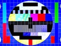 TV Test Pattern generated by a Monoscope with Noise Glitch Effect Ã¢â¬â Original Photo from a vintage Television