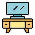 Tv time relax icon vector flat