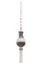 Tv tower in Berlin on white