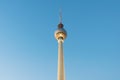 The TV Tower - Fernsehturm during sunset in Berlin, Germany