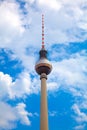 The TV Tower located on the Alexanderplatz Royalty Free Stock Photo