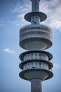 TV Tower at Olympic Park Munich - CITY OF MUNICH, GERMANY - JUNE 03, 2021 Royalty Free Stock Photo