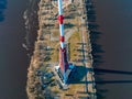 TV tower. Riga in the capital of Latvia. Aerial view.