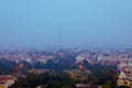 Tv Tower in smog pollution New Delhi City India Royalty Free Stock Photo