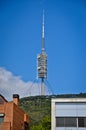 Tv Tower, Teletower Torre de Collserola in Barcelona, Spain. Royalty Free Stock Photo