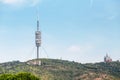 TV tower Torre de Collserola on the Tibidabo hill