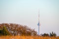 Tv tower in vilnus, nature view Royalty Free Stock Photo