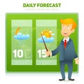 Tv Weather News Reporter Royalty Free Stock Photo