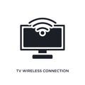 tv wireless connection isolated icon. simple element illustration from ultimate glyphicons concept icons. tv wireless connection