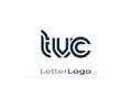 TVC Creative Unique Modern Letter Logo Design. Elegant Monogram Logo Design with Decorative Elements and Typography Royalty Free Stock Photo