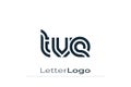 TVE Creative Unique Modern Letter Logo Design. Elegant Monogram Logo Design with Decorative Elements and Typography Royalty Free Stock Photo