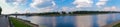 Tver cityscape on Volga river with bridges in summer, Russia