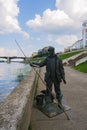 Tver cityscape on Volga river with bridges in summer, Russia