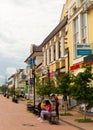 Tver, Russia - August 19, 2021: Picturesque street Trekhsvyatskaya of city of Tver. Russia Royalty Free Stock Photo