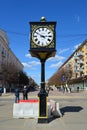 Tver, russia - may. 07.2017. Memorial plaque to professor of pedagogical sciences Vladimir Bradis on wall of house Royalty Free Stock Photo