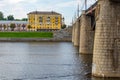 Tver, view of the New Volga Bridge and the embankment