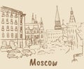 Tverskaya street in Moscow Royalty Free Stock Photo