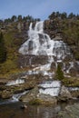 Tvindefossen, Waterfall near Voss, Hordaland, Norway