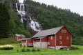 Tvindefossen waterfall, Norway Royalty Free Stock Photo