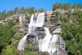 Tvindefossen waterfalls near Voss in Norway