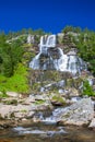 Tvindefossen waterfalls near Voss in Norway Royalty Free Stock Photo