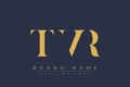 TVR abstract letter logo design Royalty Free Stock Photo