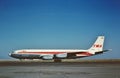 A TWA Boeing B-707 landing at Los Angeles International Airport KLAX on June 3 1964