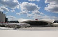 TWA Hotel opened at the landmark TWA Flight Center building designed by Eero Saarinen at the John F. Kennedy International Airport Royalty Free Stock Photo