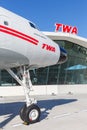 TWA Trans World Airlines Lockheed L1649A Starliner airplane New York JFK airport