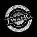 Twang with chalkboard texture. Vector Illustration. Detailed Royalty Free Stock Photo