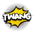 twang Comic book explosion bubble vector illustration Royalty Free Stock Photo