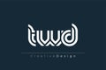 TWD Creative Unique Modern Letter Logo Design. Elegant Monogram Logo Design with Decorative Elements and Typography Royalty Free Stock Photo