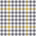 Tweed pattern herringbone stitched in grey, gold yellow, white. Seamless textured check plaid graphic art for jacket, coat, skirt. Royalty Free Stock Photo