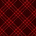 Tweed plaid pattern in black and red. Seamless glen tartan check plaid for dress, skirt, coat, jacket.