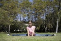 Tween Girl Doing Gymnastics Royalty Free Stock Photo